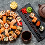 sushi rolls Asian food 
asia time restaurant meximieux